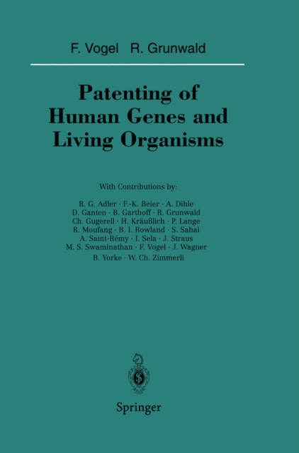Patenting of Human Genes and Living Organisms, PDF eBook