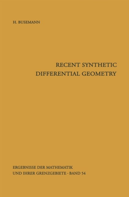 Recent Synthetic Differential Geometry, PDF eBook