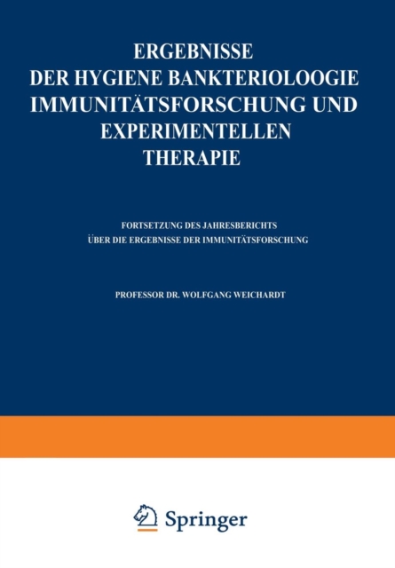 Ergebnisse Der Hygiene Bakteriologie Immunitatsforschung Und Experimentellen Therapie : Zweiundzwanzigster Band, Paperback / softback Book