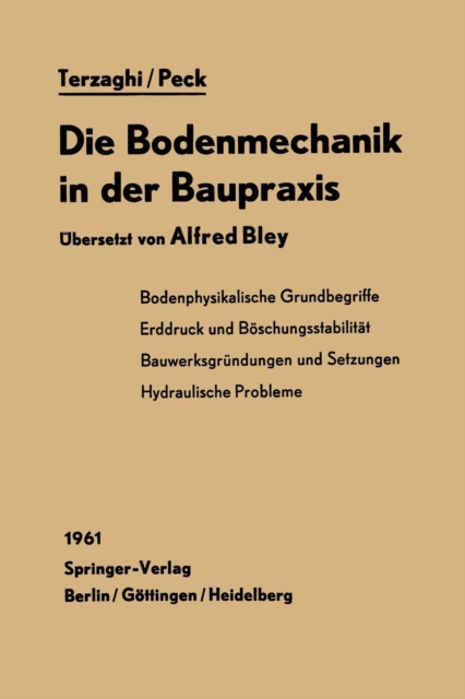 Die Bodenmechanik in Der Baupraxis, Paperback / softback Book