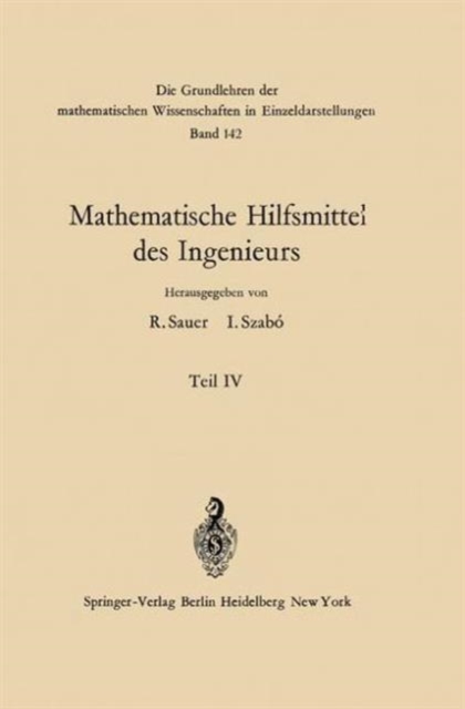 Mathematische Hilfsmittel des Ingenieurs, Paperback / softback Book