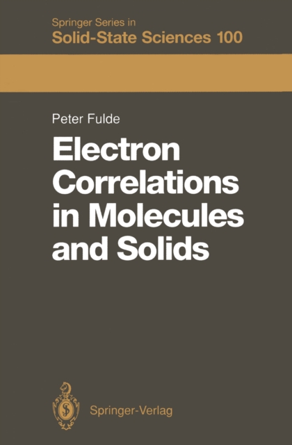 Electron Correlations in Molecules and Solids, PDF eBook