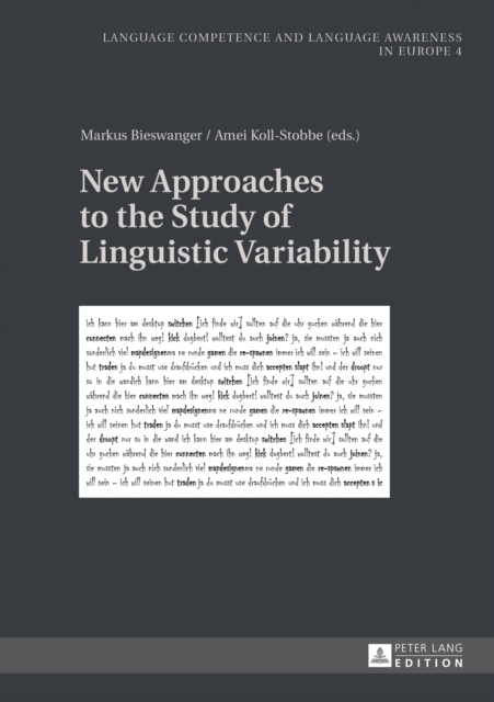 New Approaches to the Study of Linguistic Variability, PDF eBook