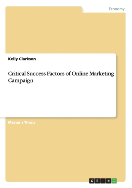 Critical Success Factors of Online Marketing Campaign, Paperback / softback Book