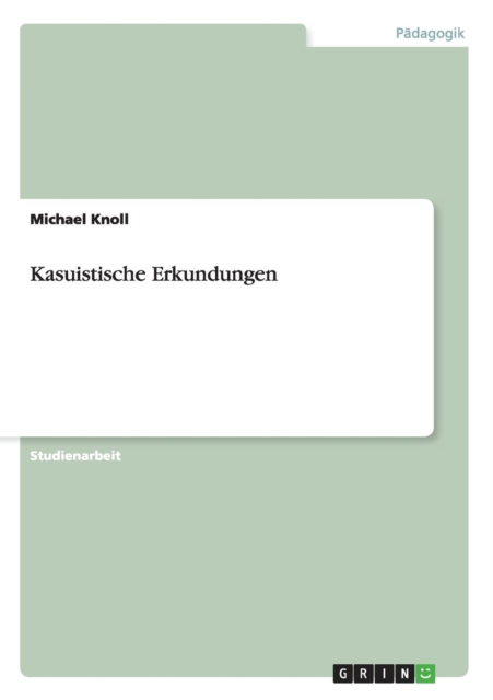 Kasuistische Erkundungen, Paperback / softback Book