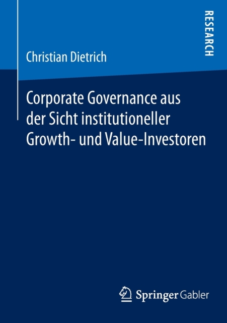 Corporate Governance aus der Sicht institutioneller Growth- und  Value-Investoren, Paperback / softback Book