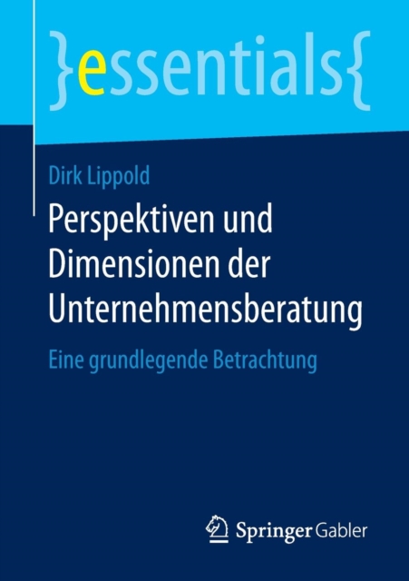Perspektiven Und Dimensionen Der Unternehmensberatung : Eine Grundlegende Betrachtung, Paperback / softback Book