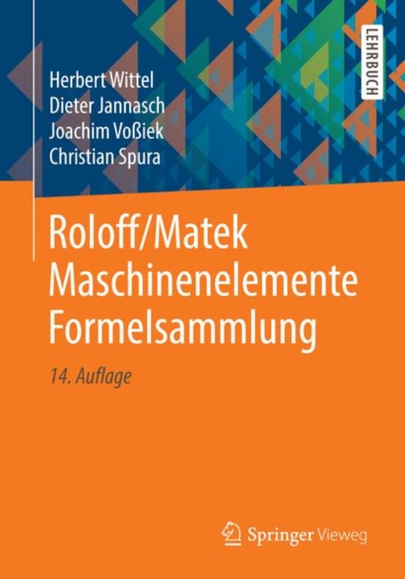 Roloff/Matek Maschinenelemente Formelsammlung, Paperback Book