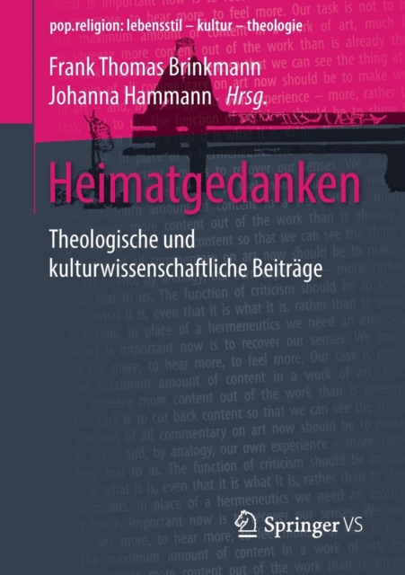 Heimatgedanken : Theologische Und Kulturwissenschaftliche Beitrage, Paperback / softback Book