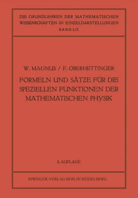 Formeln Und Sat&#438;e Fur Die Spe&#438;iellen Funktionen Der Mathematischen Physik, Paperback / softback Book