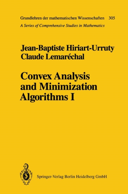 Convex Analysis and Minimization Algorithms I : Fundamentals, PDF eBook