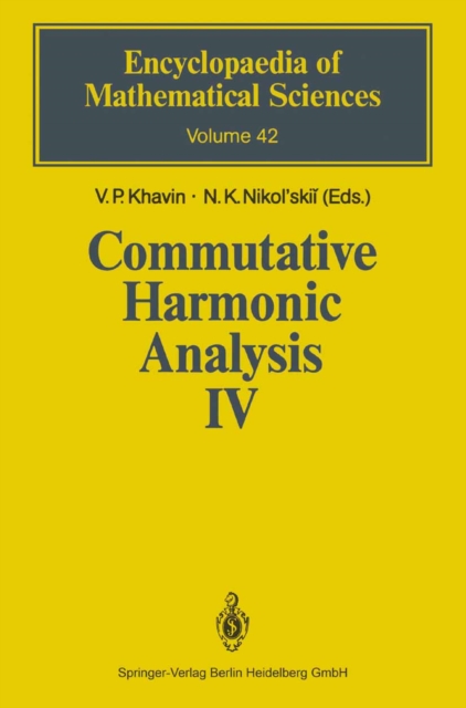 Commutative Harmonic Analysis IV : Harmonic Analysis in IRn, PDF eBook