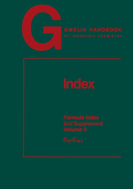 Index : Formula Index, PDF eBook