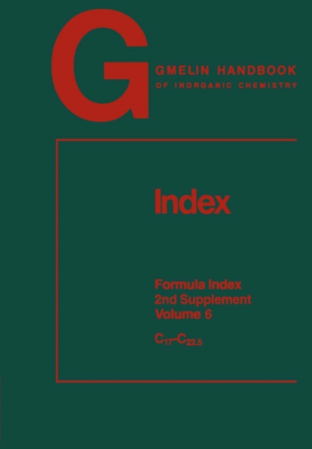 Index Formula Index : 2nd Supplement Volume 6 C17-C22.5, PDF eBook