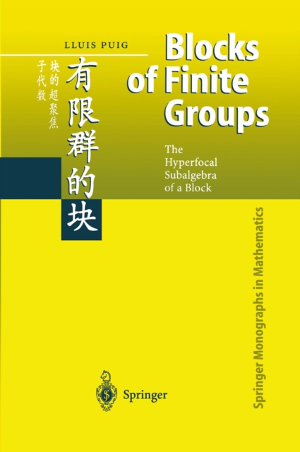 Blocks of Finite Groups : The Hyperfocal Subalgebra of a Block, PDF eBook