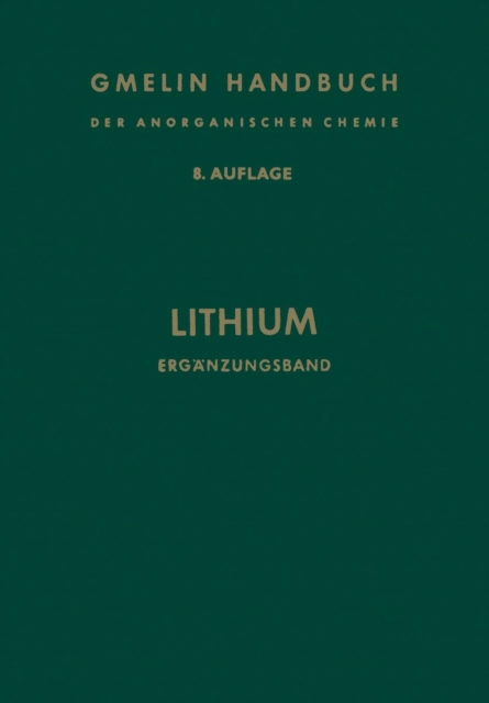 Lithium : Erganzungsband, Paperback / softback Book