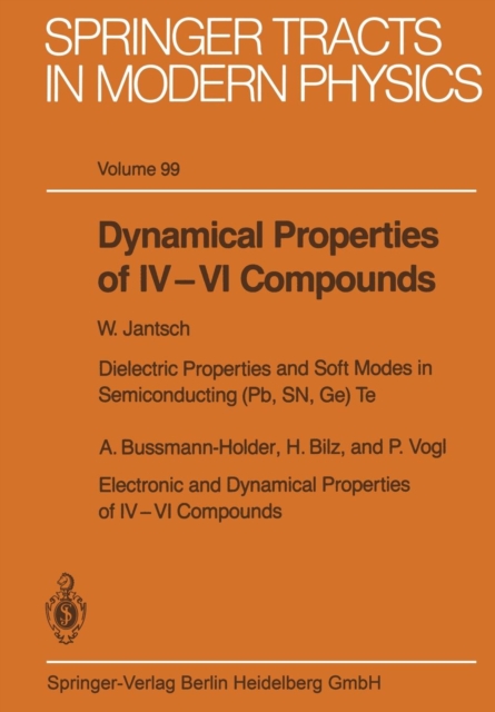 Dynamical Properties of IV-VI Compounds, Paperback / softback Book