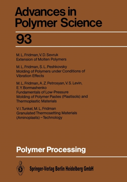 Polymer Processing, Paperback / softback Book