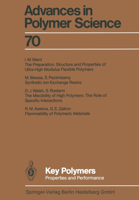 Key Polymers : Properties and Performance, Paperback / softback Book