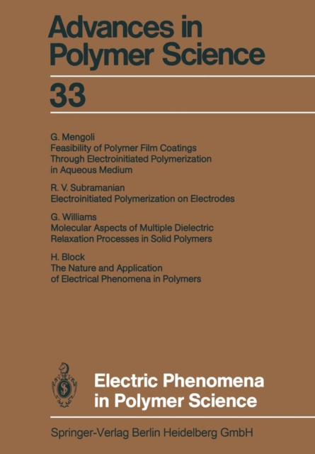Electric Phenomena in Polymer Science, Paperback / softback Book