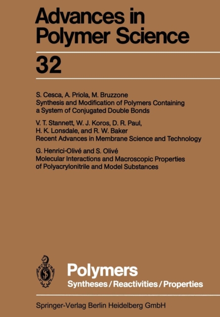 Polymers : Syntheses/Reactivities/Properties, Paperback / softback Book
