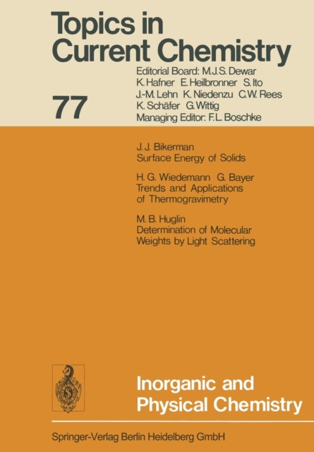 Inorganic and Physical Chemistry, Paperback / softback Book