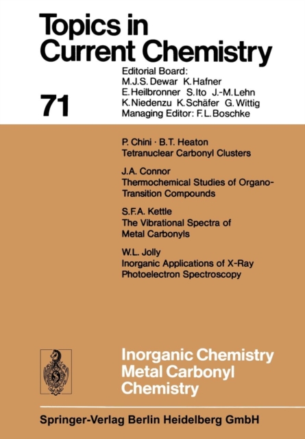 Inorganic Chemistry Metal Carbonyl Chemistry, Paperback / softback Book