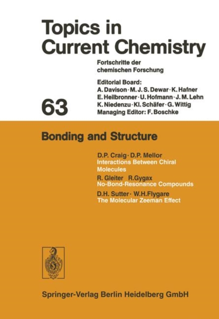Bonding and Structure, Paperback / softback Book