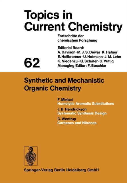 Synthetic and Mechanistic Organic Chemistry, Paperback / softback Book