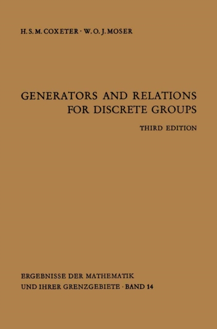 Generators and Relations for Discrete Groups, PDF eBook