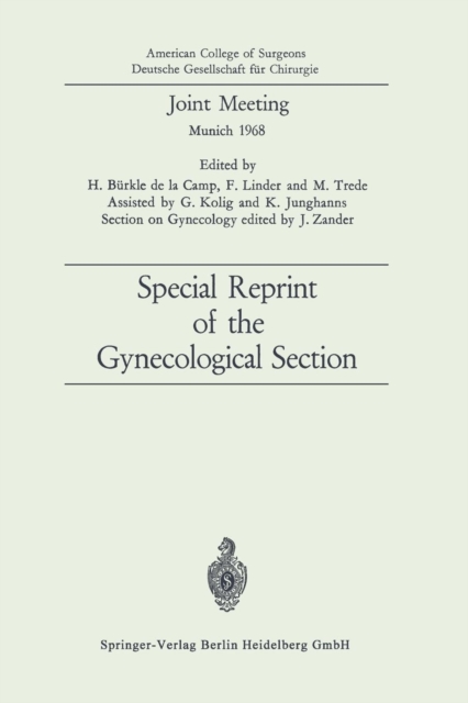 Joint Meeting : Special Reprint of the Gynecological Section, Paperback / softback Book