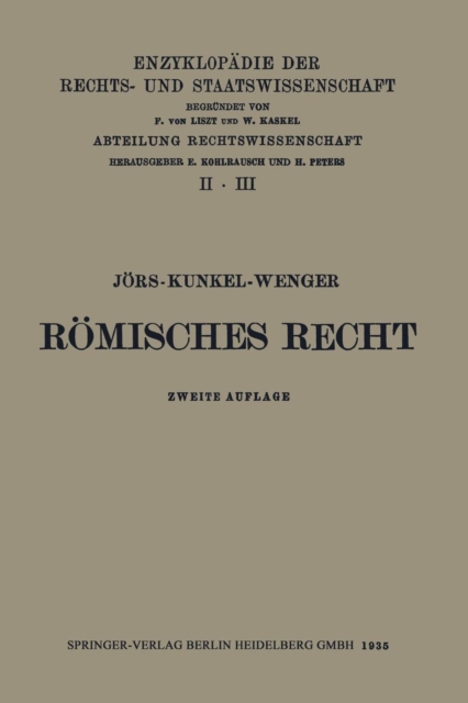 Roemisches Privatrecht, Paperback / softback Book
