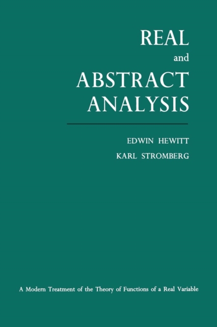 Real and Abstract Analysis, Paperback / softback Book
