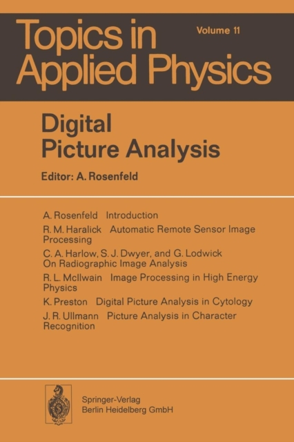 Digital Picture Analysis, Paperback / softback Book