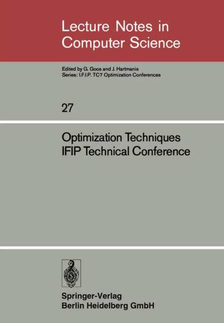 Optimization Techniques IFIP Technical Conference : Novosibirsk, July 1-7, 1974, PDF eBook