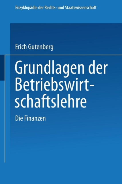 Grundlagen Der Betriebswirtschaftslehre, Paperback / softback Book