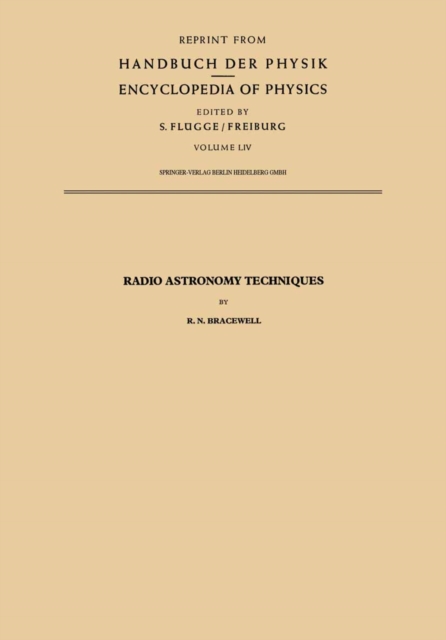 Radio Astronomy Techniques, PDF eBook