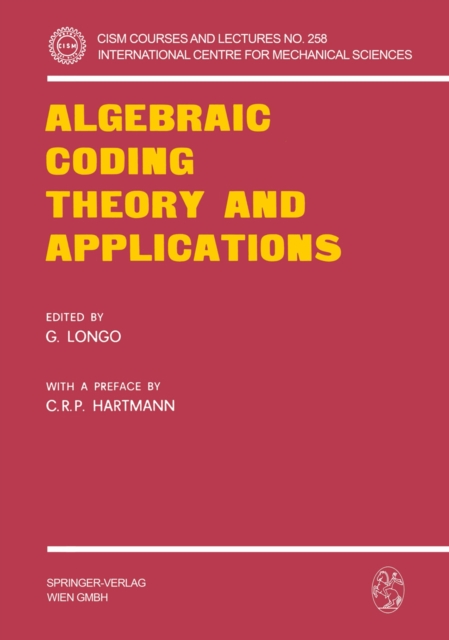 Algebraic Coding Theory and Applications, PDF eBook