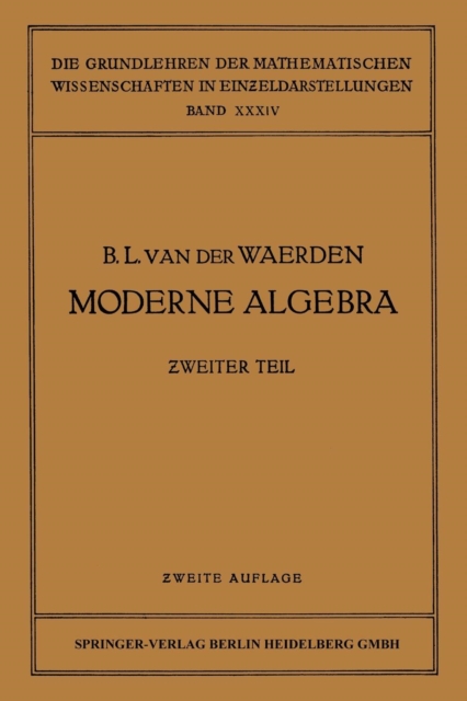 Moderne Algebra, Paperback / softback Book