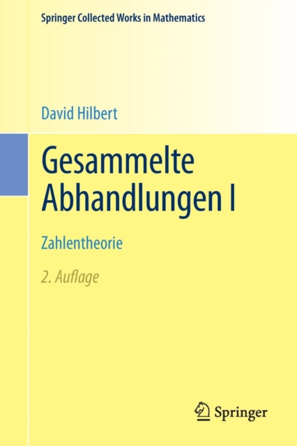 Gesammelte Abhandlungen I : Zahlentheorie, Paperback / softback Book