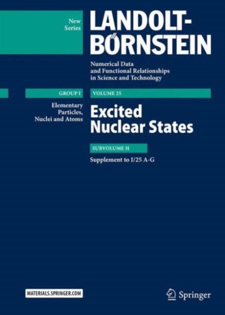 Excited Nuclear States : Supplement to I/25 A-G, Hardback Book