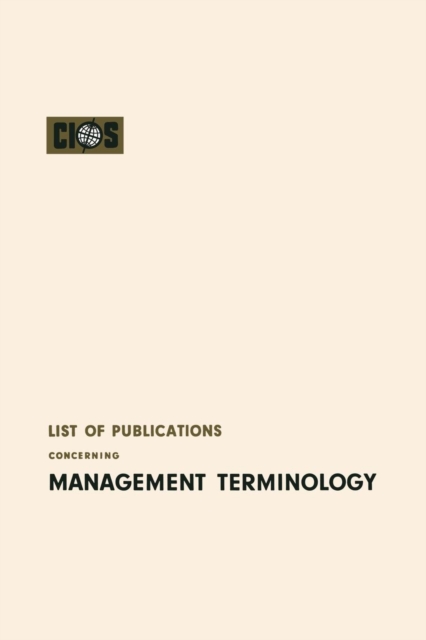 List of Publications Concerning Management Terminology, Paperback / softback Book