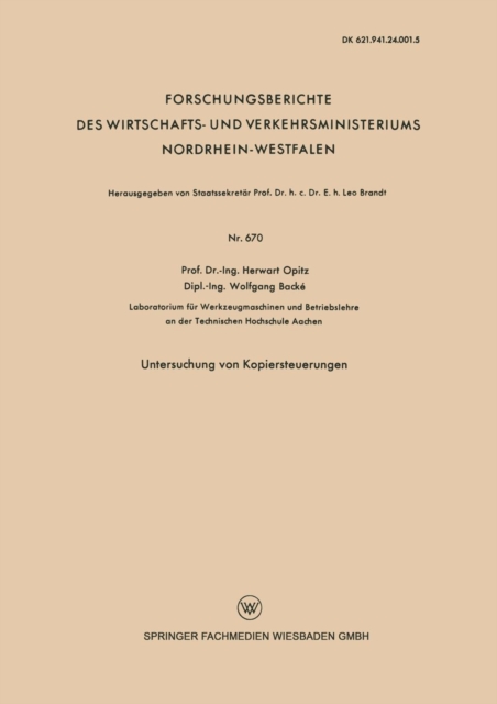 Untersuchung Von Kopiersteuerungen, Paperback / softback Book