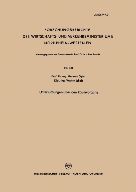 Untersuchungen UEber Den Raumvorgang, Paperback / softback Book