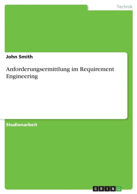 Anforderungsermittlung Im Requirement Engineering, Paperback / softback Book