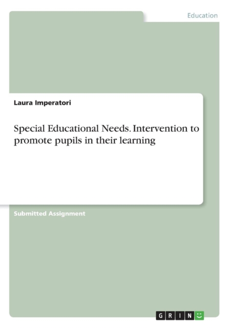 Special Educational Needs. Intervention to Promote Pupils in Their Learning, Paperback / softback Book