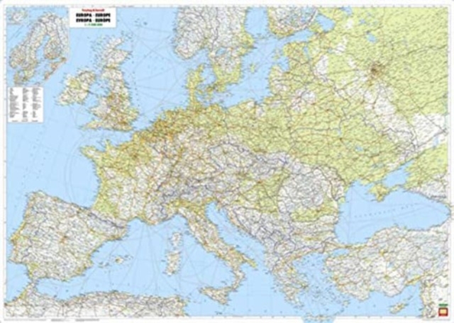 Wall map magnetic marker board: Europe physically large format, 1:2.6 mill., Sheet map, folded Book
