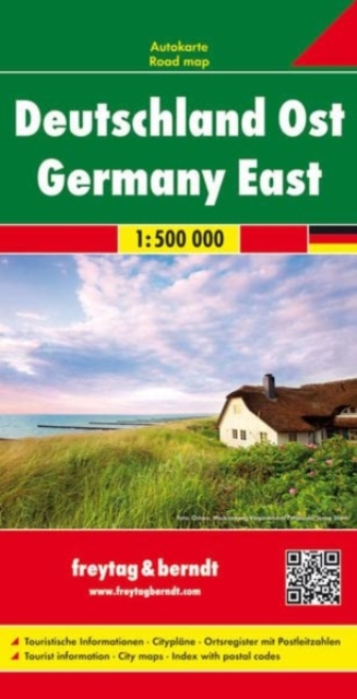 Germany East Road Map 1:500 000, Sheet map, folded Book