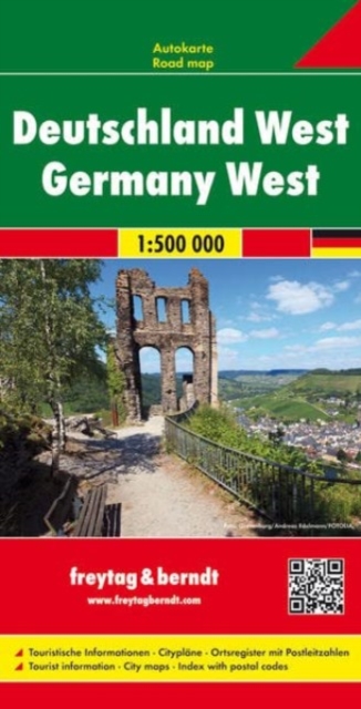 Germany West Road Map 1:500 000, Sheet map, folded Book