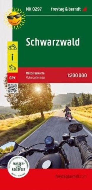 Black Forest (Schwarzwald), Motorcycle map 1:200.000, Sheet map, folded Book